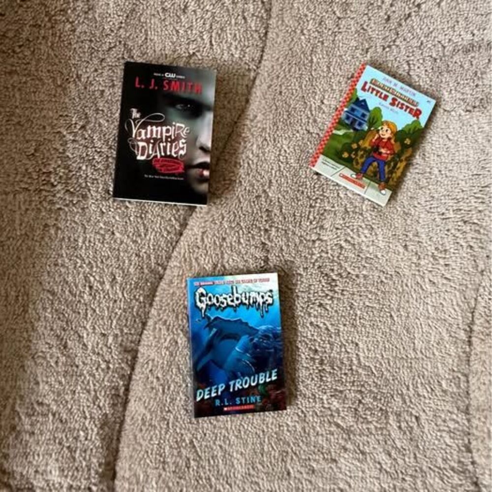 Lot of 3 mini brands Books: Goosebumps, The Vampire Diaries, and Baby-Sitters Li